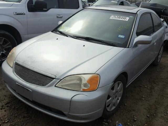 1HGEM21082L103657 - 2002 HONDA CIVIC EX SILVER photo 2