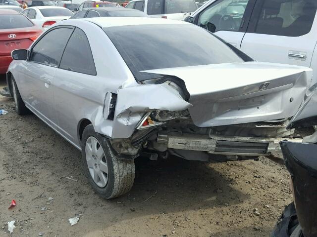 1HGEM21082L103657 - 2002 HONDA CIVIC EX SILVER photo 3