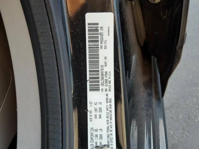 1B3LC56K68N578145 - 2008 DODGE AVENGER SX BLACK photo 10