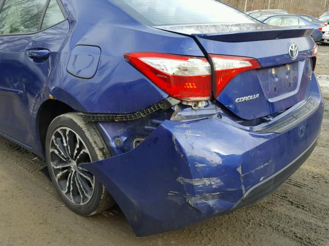 2T1BURHE5FC258336 - 2015 TOYOTA COROLLA L BLUE photo 9