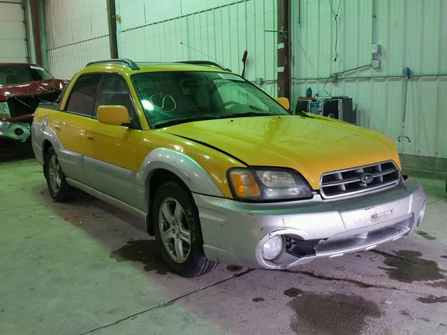 4S4BT61C737102074 - 2003 SUBARU BAJA YELLOW photo 1