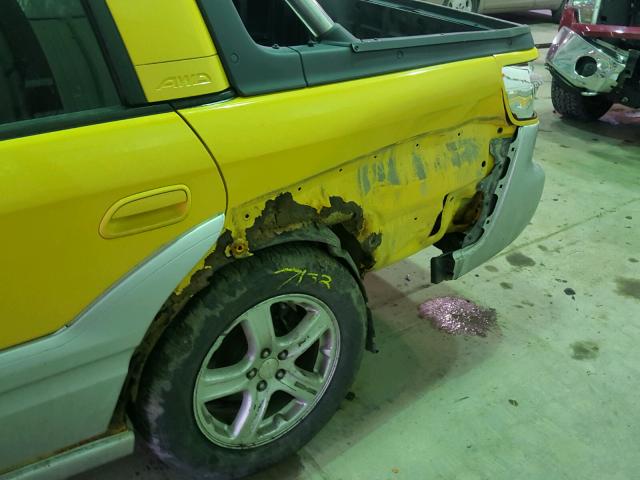 4S4BT61C737102074 - 2003 SUBARU BAJA YELLOW photo 10