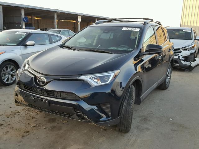 2T3ZFREV7HW336329 - 2017 TOYOTA RAV4 LE BLUE photo 2