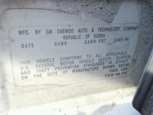 KL1TD52675B470481 - 2005 CHEVROLET AVEO BASE Ağ foto 10