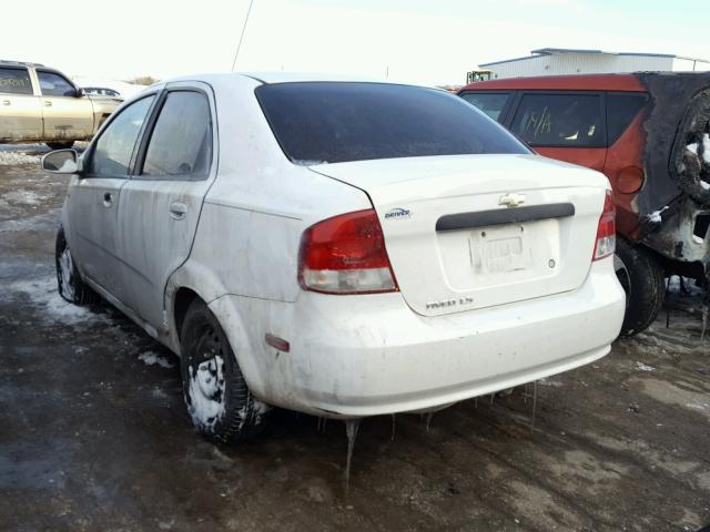 KL1TD52675B470481 - 2005 CHEVROLET AVEO BASE WHITE photo 3