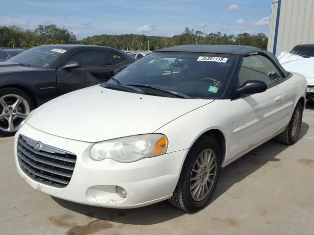 1C3EL55R24N277747 - 2004 CHRYSLER SEBRING LX WHITE photo 2