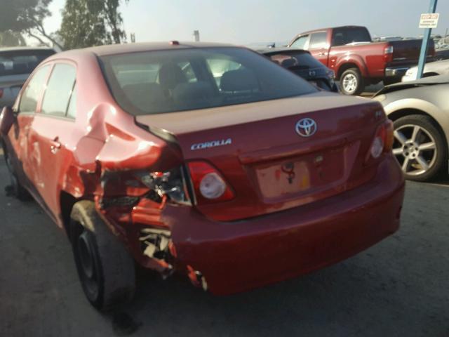 JTDBL40E49J016714 - 2009 TOYOTA COROLLA BA RED photo 3