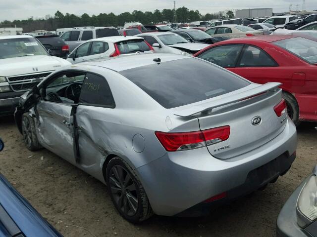 KNAFW6A34C5604692 - 2012 KIA FORTE SX SILVER photo 3