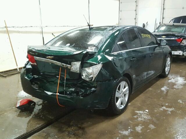 1G1P75SZ4E7414781 - 2014 CHEVROLET CRUZE GREEN photo 4