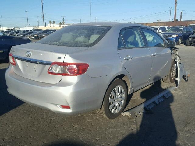 2T1BU4EEXCC828124 - 2012 TOYOTA COROLLA BA SILVER photo 4