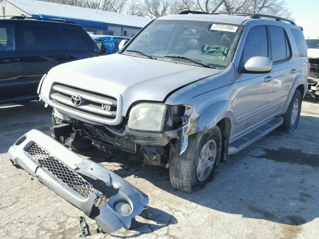 5TDBT48A92S072769 - 2002 TOYOTA SEQUOIA LI SILVER photo 2