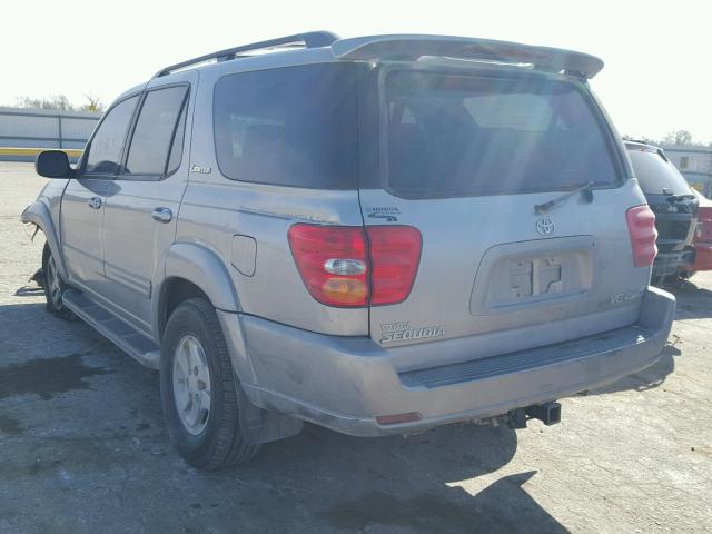 5TDBT48A92S072769 - 2002 TOYOTA SEQUOIA LI SILVER photo 3