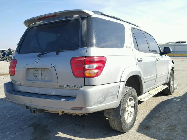 5TDBT48A92S072769 - 2002 TOYOTA SEQUOIA LI SILVER photo 4