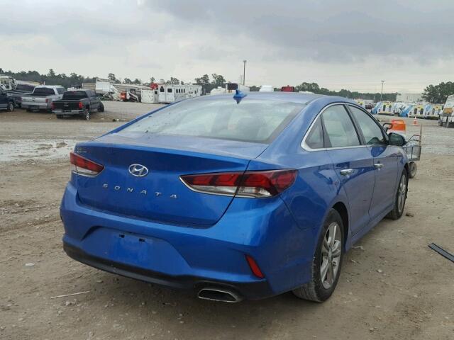 5NPE34AF1JH596781 - 2018 HYUNDAI SONATA SPO BLUE photo 4