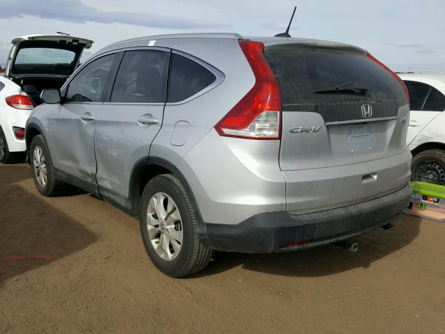 5J6RM4H76DL000085 - 2013 HONDA CR-V EXL SILVER photo 3