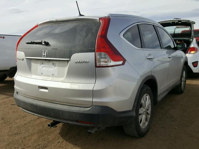 5J6RM4H76DL000085 - 2013 HONDA CR-V EXL SILVER photo 4