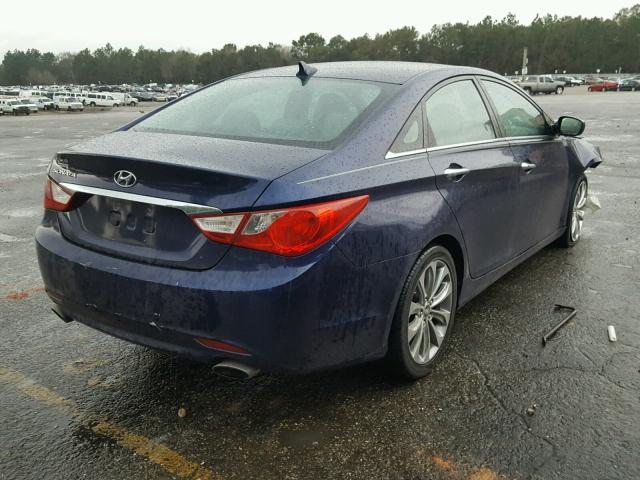 5NPEC4AC4BH036471 - 2011 HYUNDAI SONATA SE BLUE photo 4