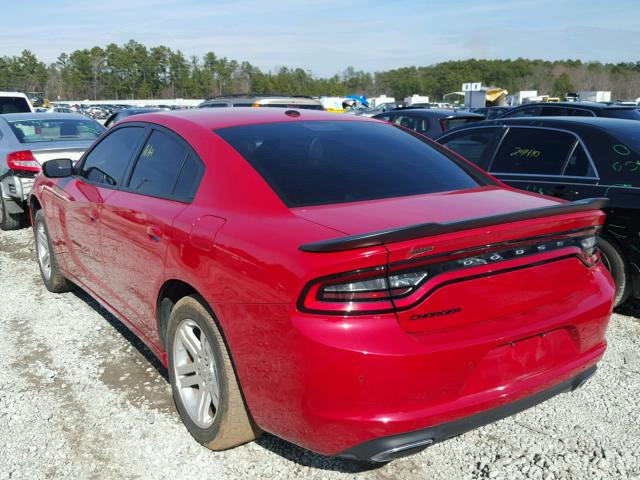 2C3CDXBG9GH246821 - 2016 DODGE CHARGER SE RED photo 3