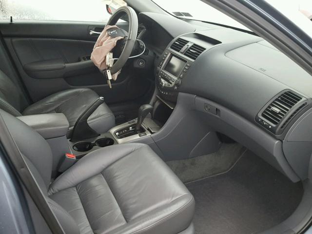 1HGCM567X7A043379 - 2007 HONDA ACCORD EX BLUE photo 5