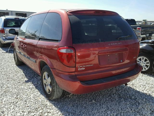 1D4GP45R55B312144 - 2005 DODGE CARAVAN SX RED photo 3