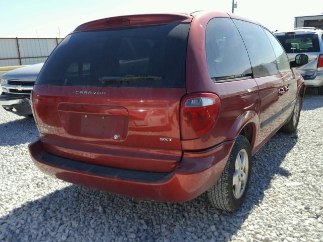 1D4GP45R55B312144 - 2005 DODGE CARAVAN SX RED photo 4