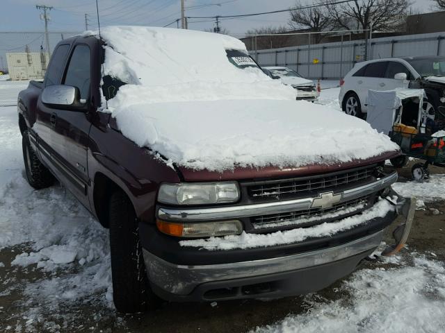 2GCEK19T811349450 - 2001 CHEVROLET SILVERADO MAROON photo 1