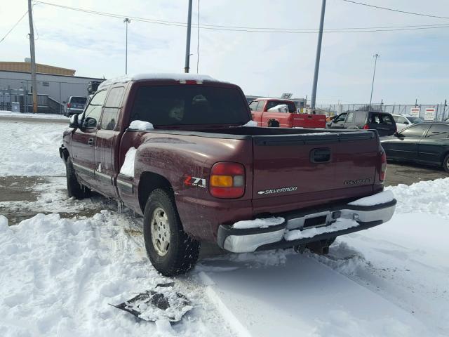 2GCEK19T811349450 - 2001 CHEVROLET SILVERADO MAROON photo 3