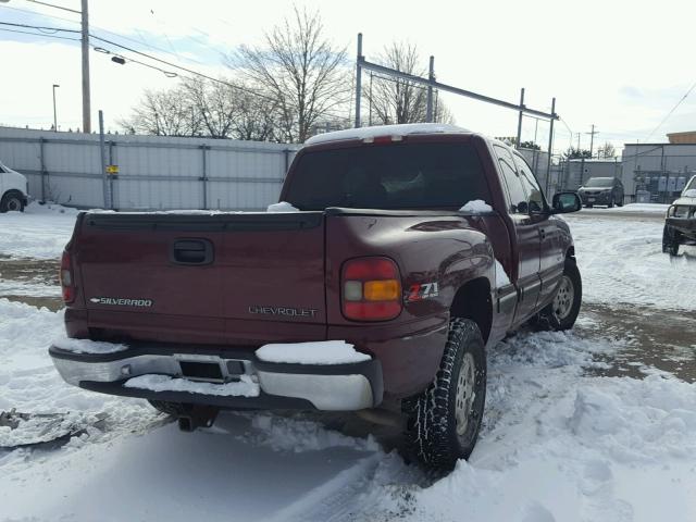 2GCEK19T811349450 - 2001 CHEVROLET SILVERADO MAROON photo 4