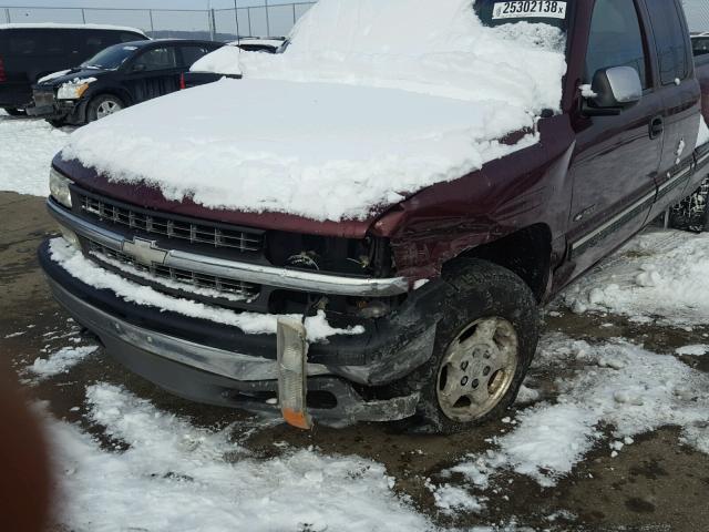 2GCEK19T811349450 - 2001 CHEVROLET SILVERADO MAROON photo 9