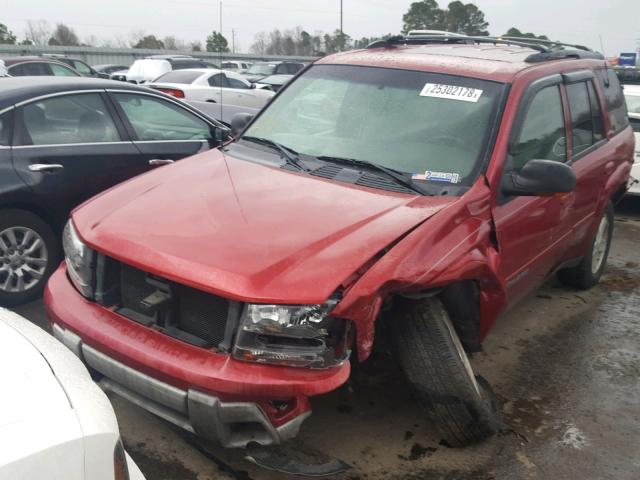 1GNDS13S932305561 - 2003 CHEVROLET TRAILBLAZE RED photo 2