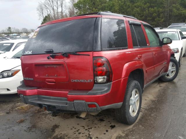 1GNDS13S932305561 - 2003 CHEVROLET TRAILBLAZE RED photo 4