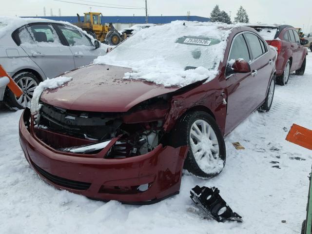 1G8ZV57B59F118322 - 2009 SATURN AURA XR RED photo 2