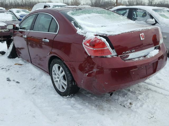 1G8ZV57B59F118322 - 2009 SATURN AURA XR RED photo 3