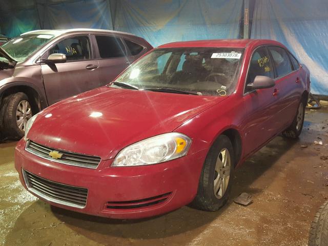 2G1WB58K889196674 - 2008 CHEVROLET IMPALA LS RED photo 2