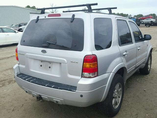 1FMYU94155KB46044 - 2005 FORD ESCAPE LIM SILVER photo 4