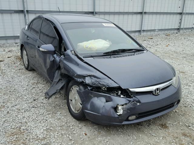 JHMFA36218S024128 - 2008 HONDA CIVIC HYBR BLUE photo 1