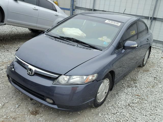 JHMFA36218S024128 - 2008 HONDA CIVIC HYBR BLUE photo 2