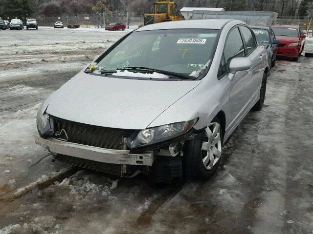 2HGFA16549H313577 - 2009 HONDA CIVIC LX SILVER photo 2