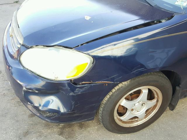 1NXBR32E24Z335313 - 2004 TOYOTA COROLLA CE BLUE photo 9