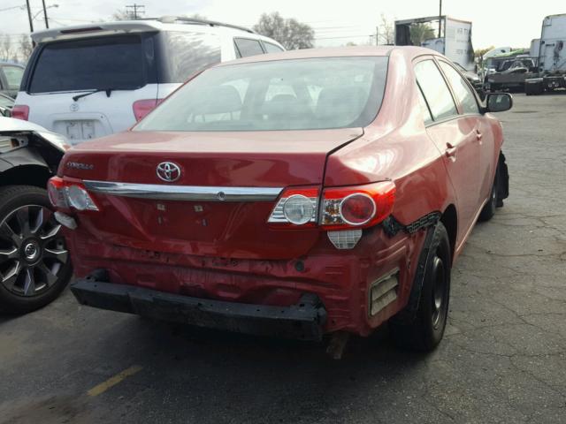 5YFBU4EE7DP169713 - 2013 TOYOTA COROLLA BA RED photo 4