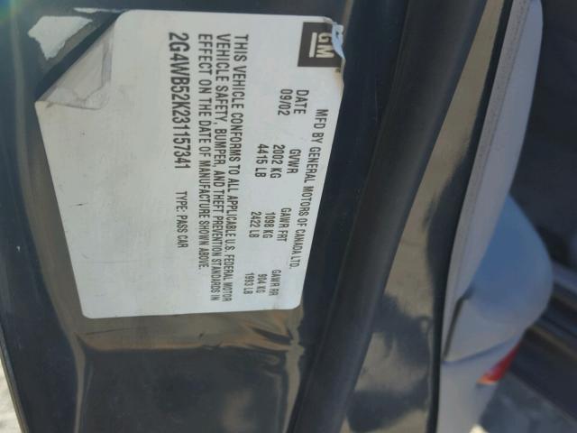 2G4WB52K231157341 - 2003 BUICK REGAL LS 黑色 照片 10