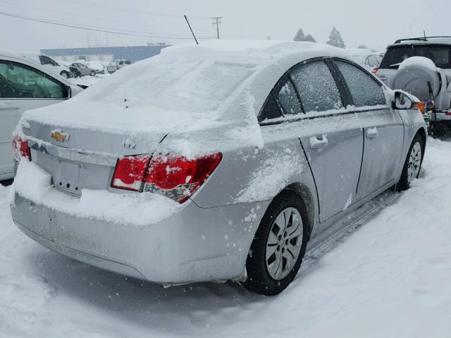 1G1PA5SH8F7233774 - 2015 CHEVROLET CRUZE LS SILVER photo 4