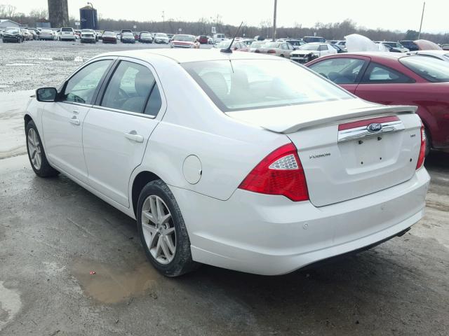 3FAHP0JA7BR218015 - 2011 FORD FUSION SEL WHITE photo 3