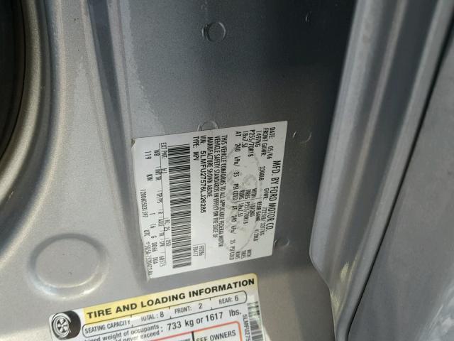 5LMFU27576LJ26285 - 2006 LINCOLN NAVIGATOR SILVER photo 10