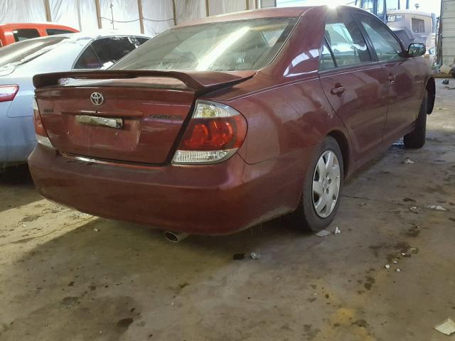 4T1BE32K85U037240 - 2005 TOYOTA CAMRY LE BURGUNDY photo 4