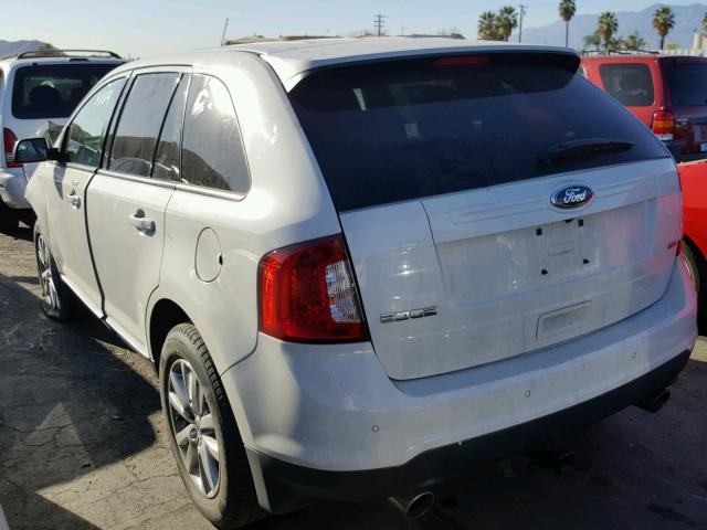 2FMDK3JC9DBC58734 - 2013 FORD EDGE SEL WHITE photo 3