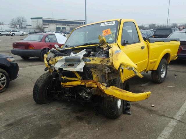 1FTYR10U42PB65528 - 2002 FORD RANGER YELLOW photo 2