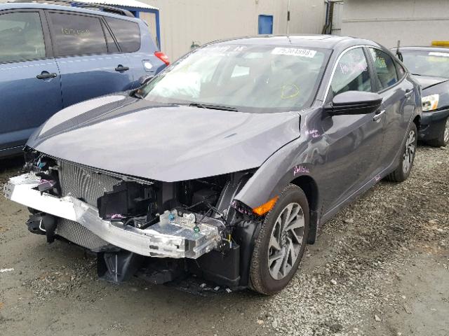 2HGFC2F79JH509102 - 2018 HONDA CIVIC EX GRAY photo 2