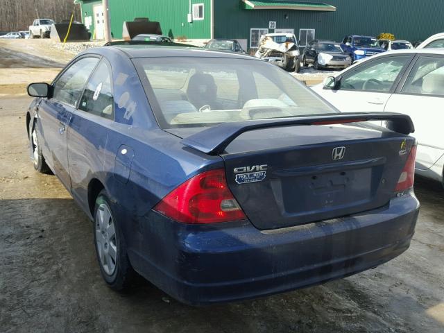 1HGEM22942L028436 - 2002 HONDA CIVIC EX BLUE photo 3