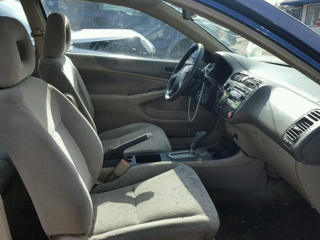 1HGEM22942L028436 - 2002 HONDA CIVIC EX ლურჯი ფოტო 5